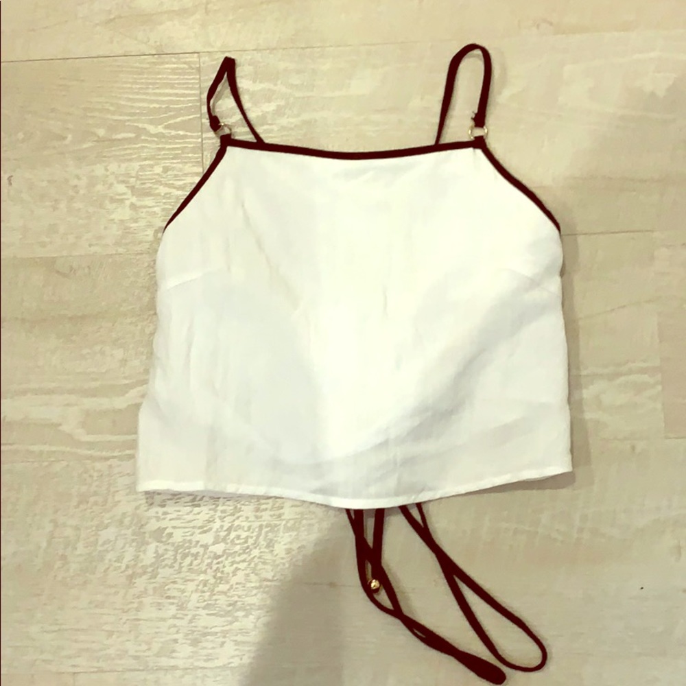 Sabo Skirt Cropped Lace-Up Shirt